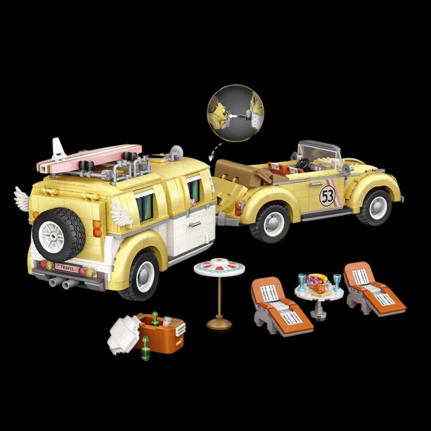 Convertible Beetle + MotorHome (2258 pcs)