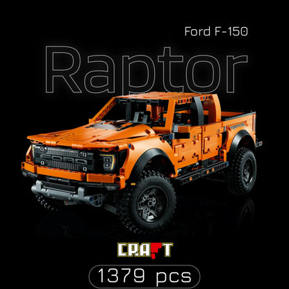 (75% OFF) Ford Raptor F-150 with real mechanics and a V6 Engine with moving pistons (1379 pieces)
