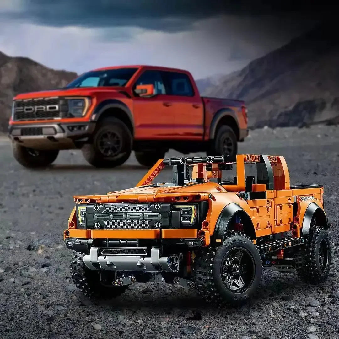 (75% OFF) Ford Raptor F-150 with real mechanics and a V6 Engine with moving pistons (1379 pieces)