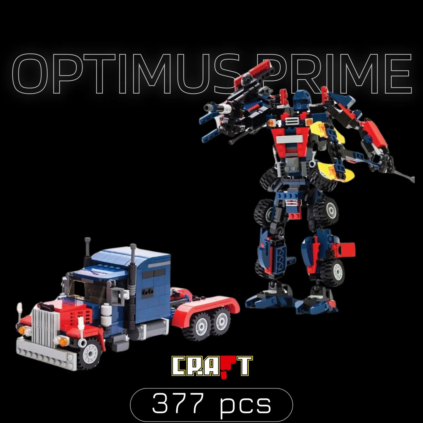 Transformers Optimus Prime - 2 in 1 (377 pieces)