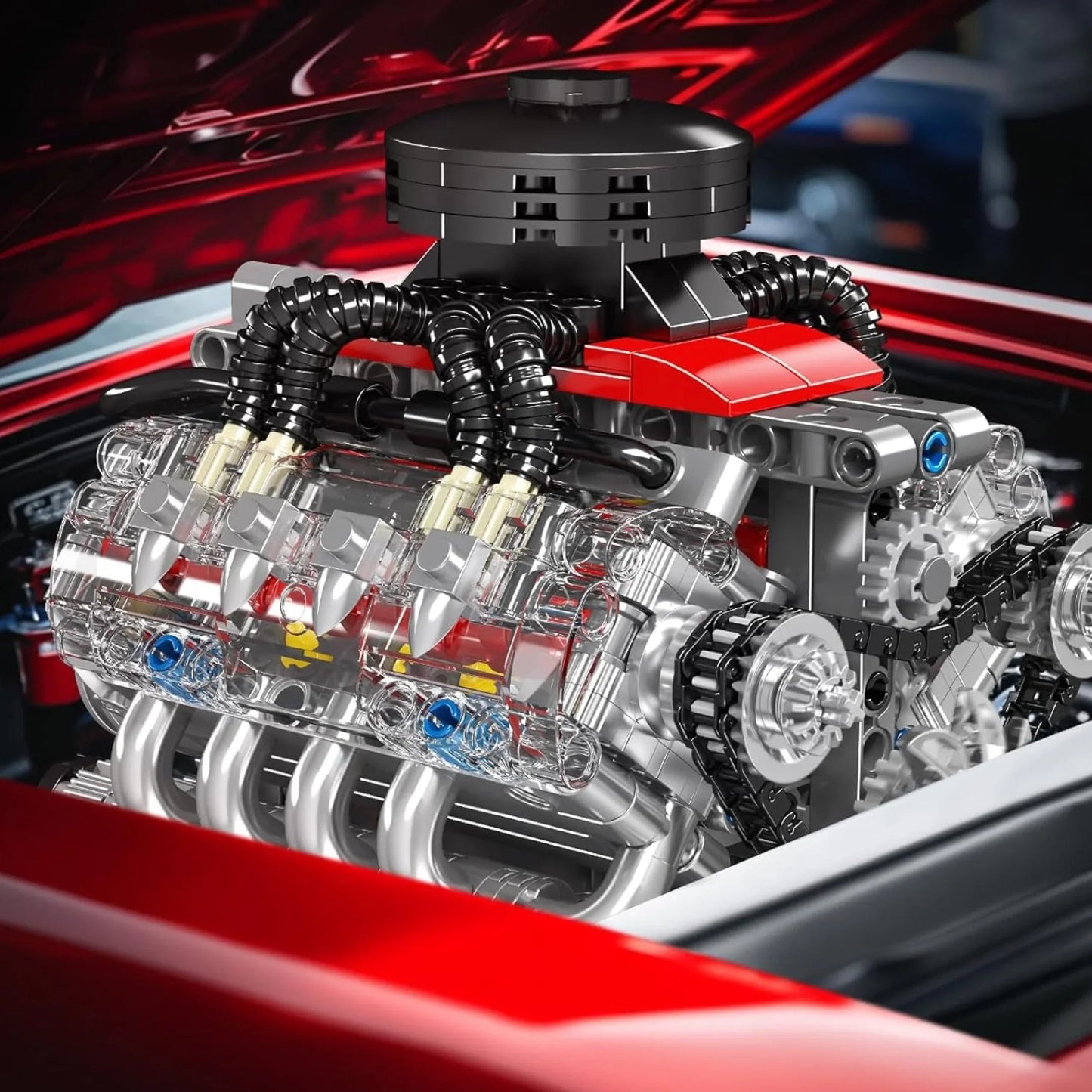 V8 Engine (487 pieces)