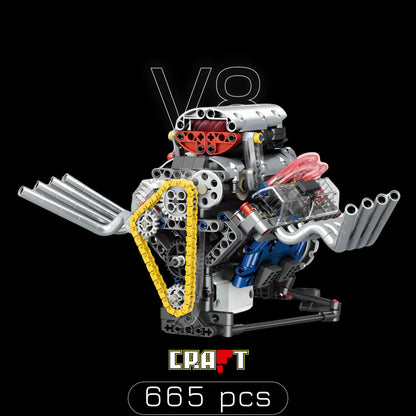 V8 Engine (665 pieces)
