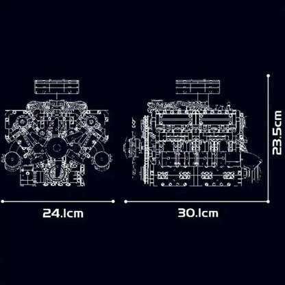 V8 Engine (2250 pieces)