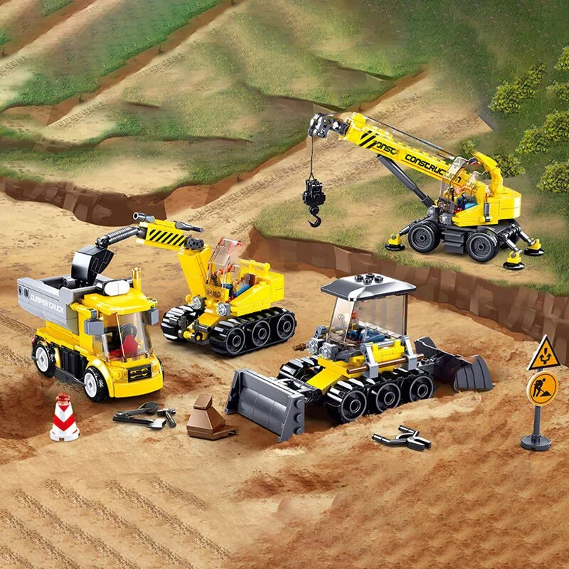 6 Construction Vehicles in 1 (142 pieces)