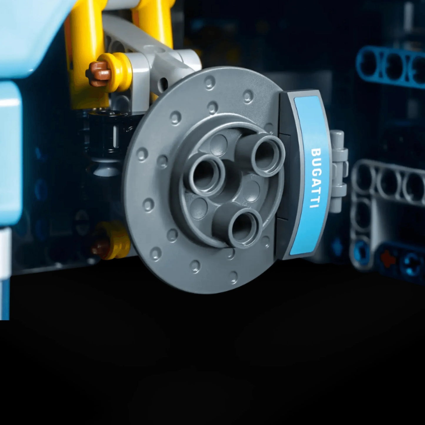 (57% OFF) Super Blue Bugatti Chiron with a W16 Engine and 56 cm in Length (3599 pieces)