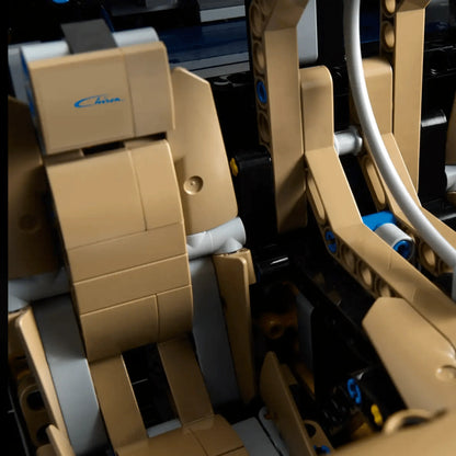 (57% OFF) Super Blue Bugatti Chiron with a W16 Engine and 56 cm in Length (3599 pieces)