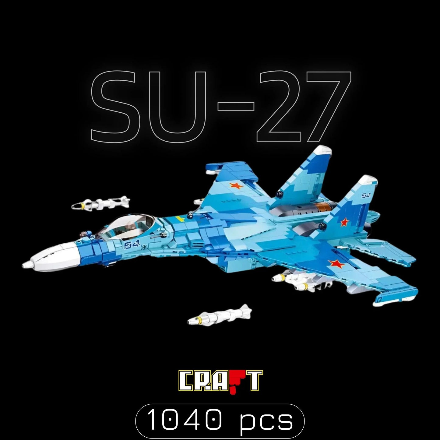 Su-27 Fighter - 2 in 1 (1040 pieces)