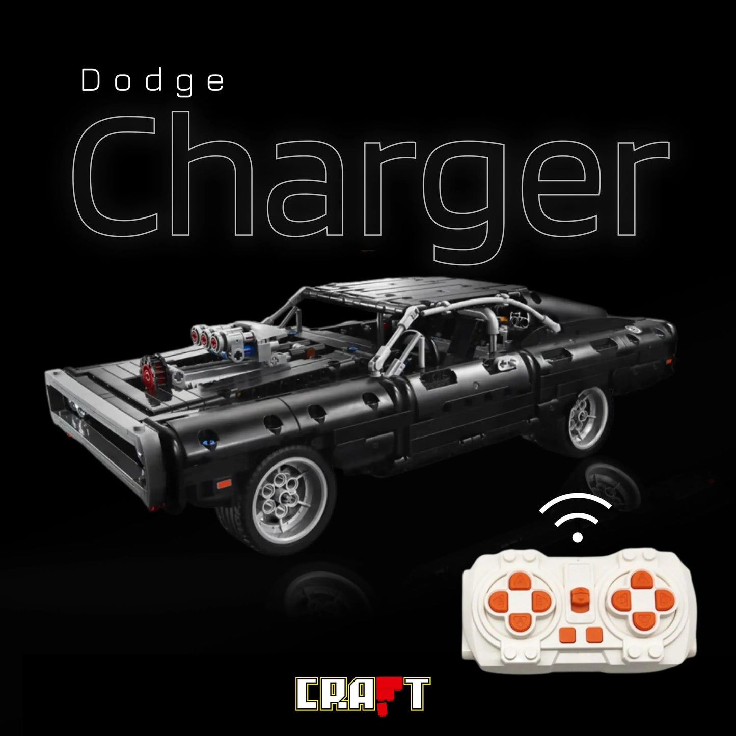 1970 Dodge Charger from Fast and Furious (1077 pieces)