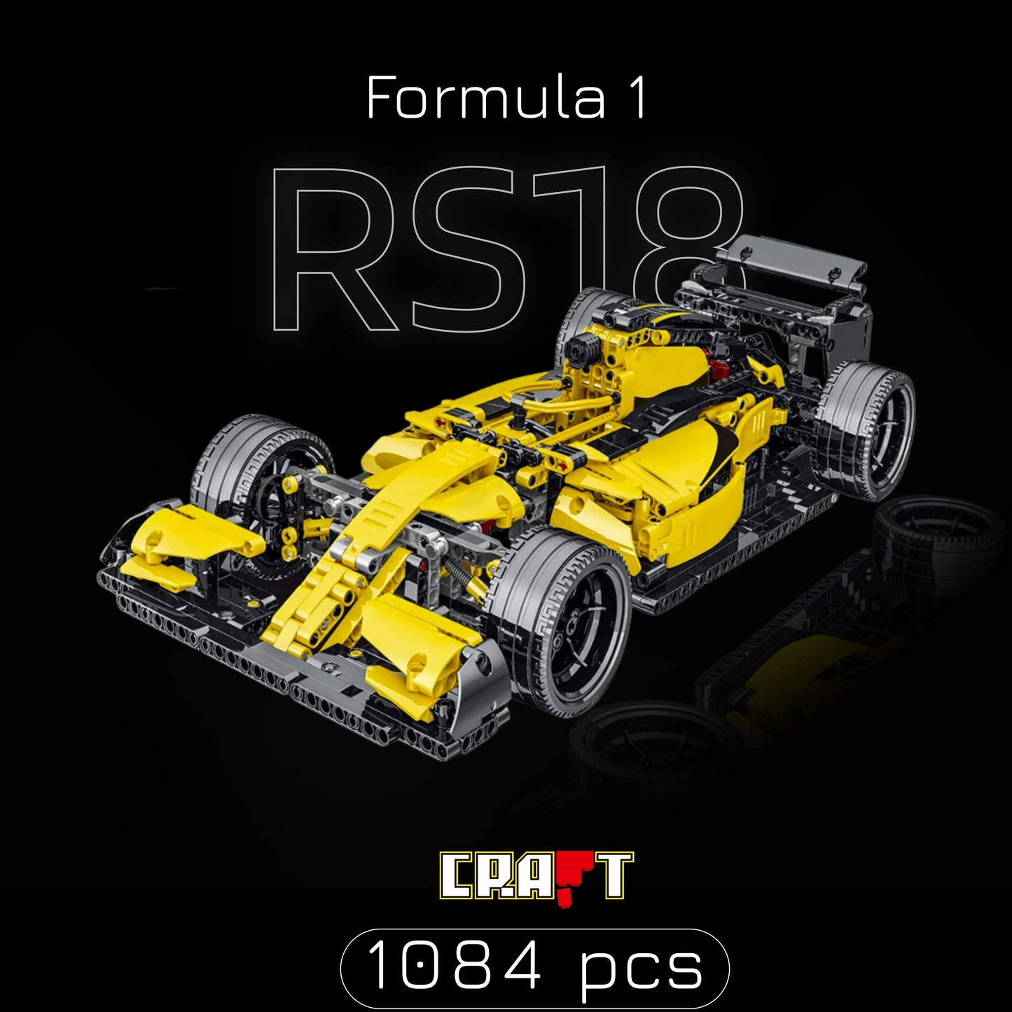 Formula 1 - Renault R.S.18 Yellow (1084 pcs)