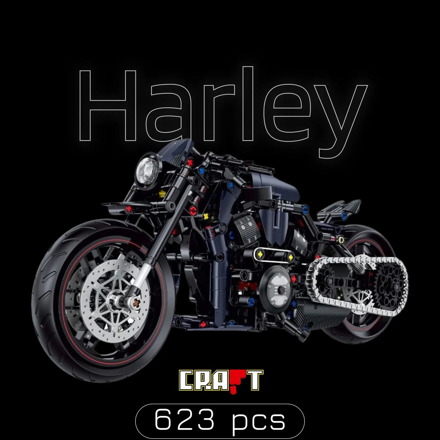 Harley Davidson Black Rod (623 pieces)