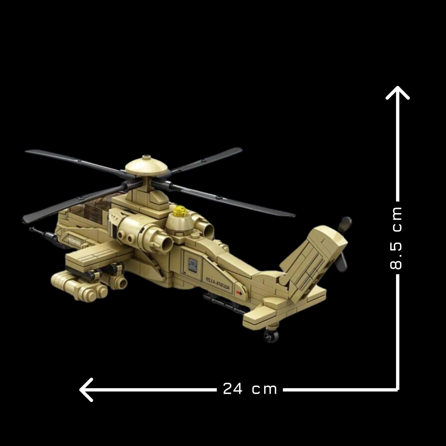 A129 Mangusta Helicopter (242 pieces)