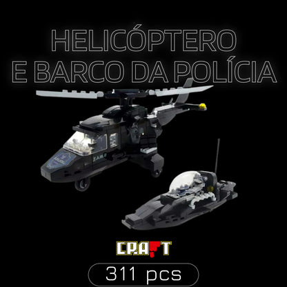 Police Helicopter and Boat (311 pieces)
