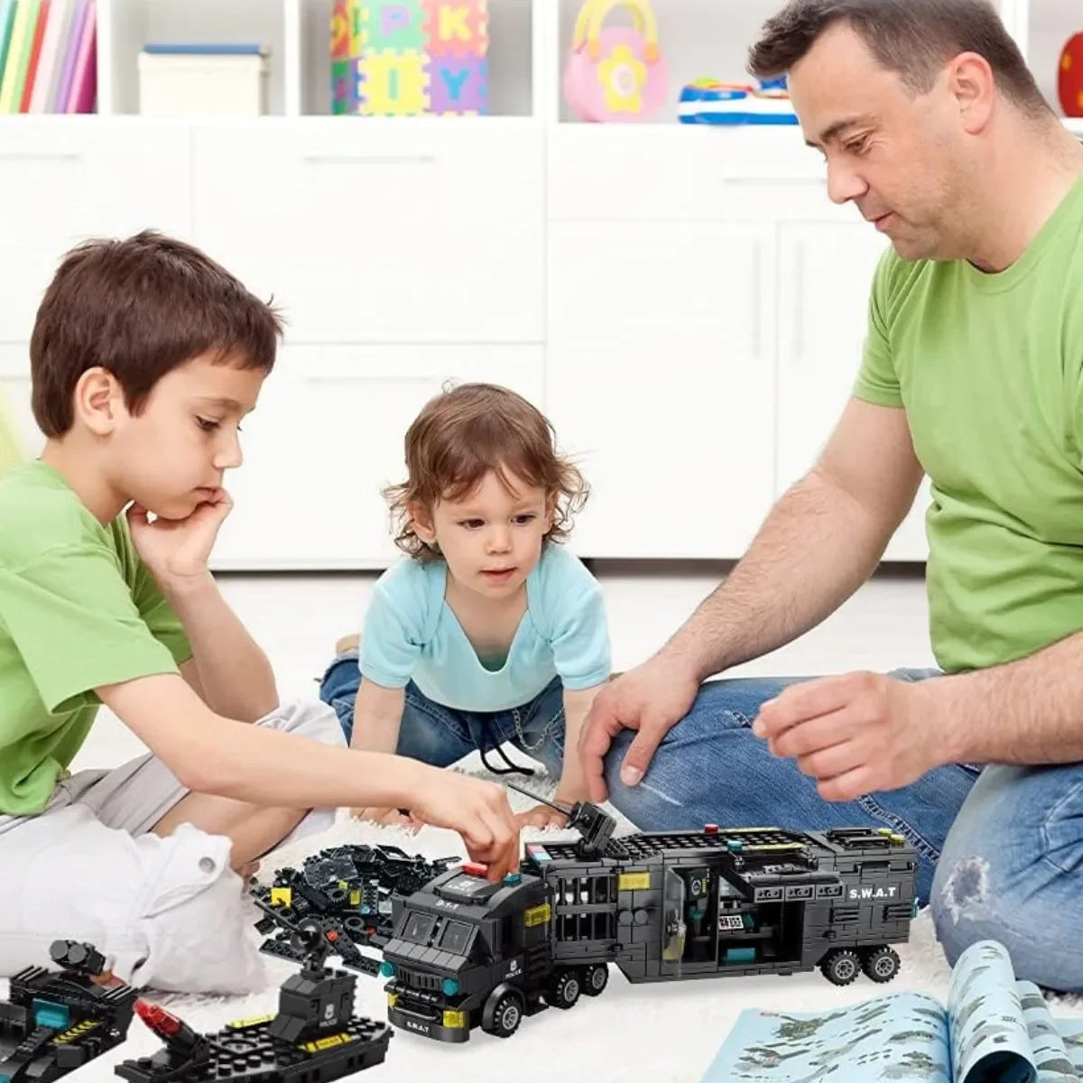 Helicopter, Transformers, and Truck (51 Toys in 3)