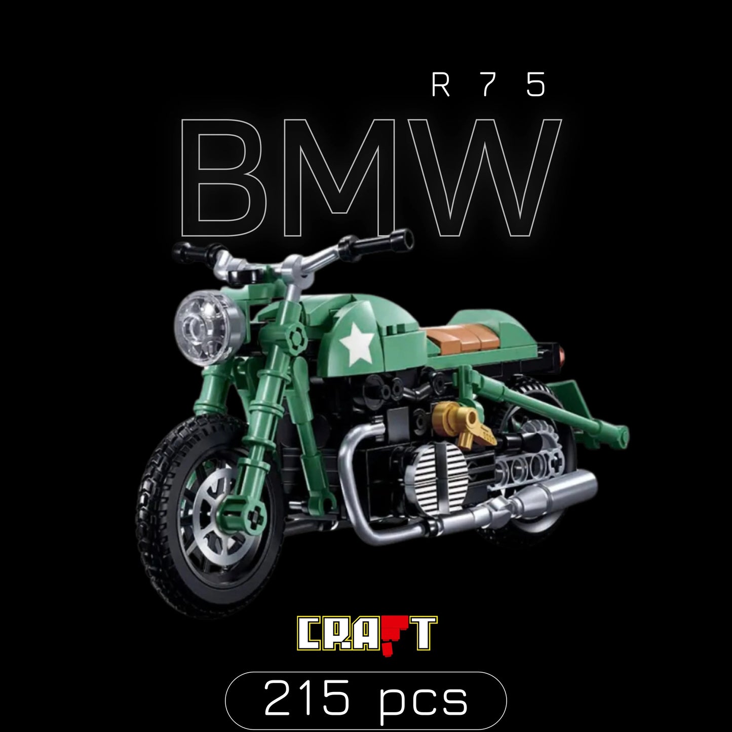 BMW R75 Motorcycle (215 pieces)