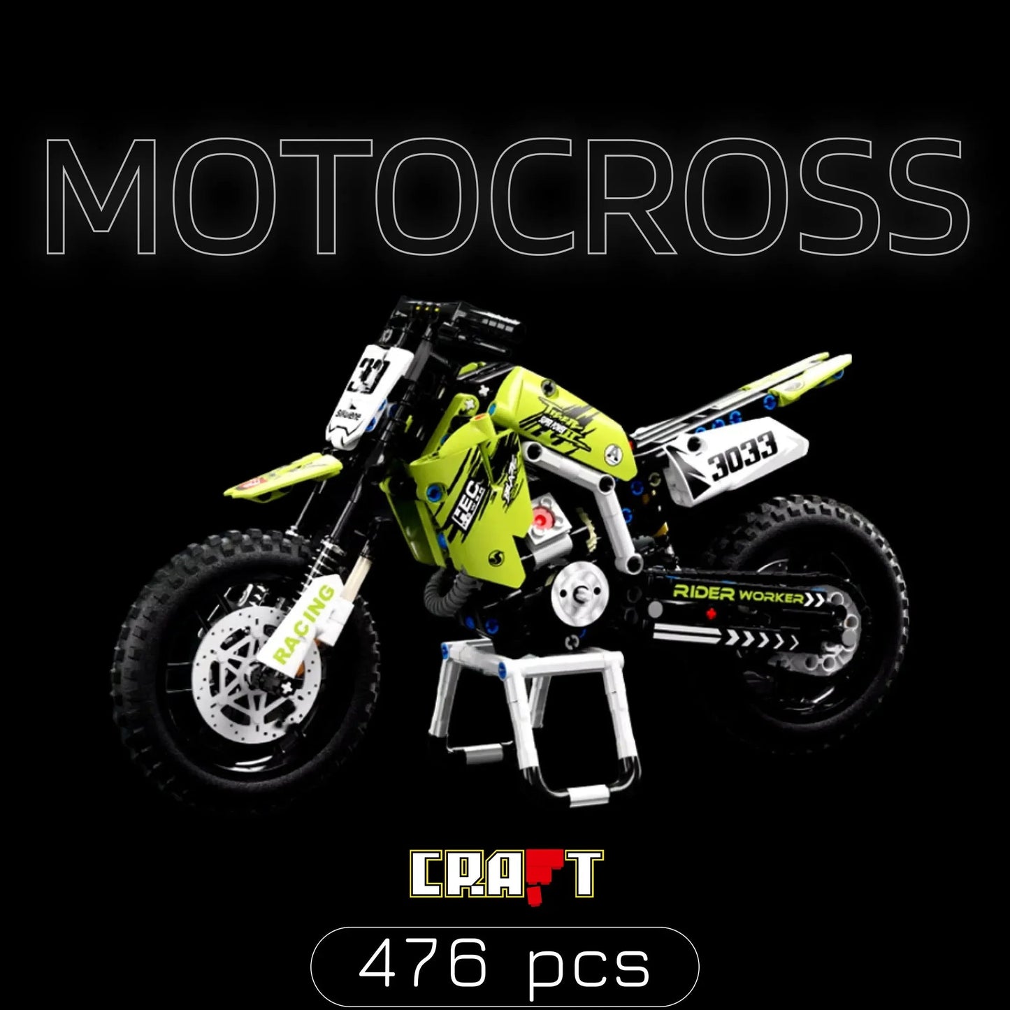 Motocross Motorcycle (476 pieces)