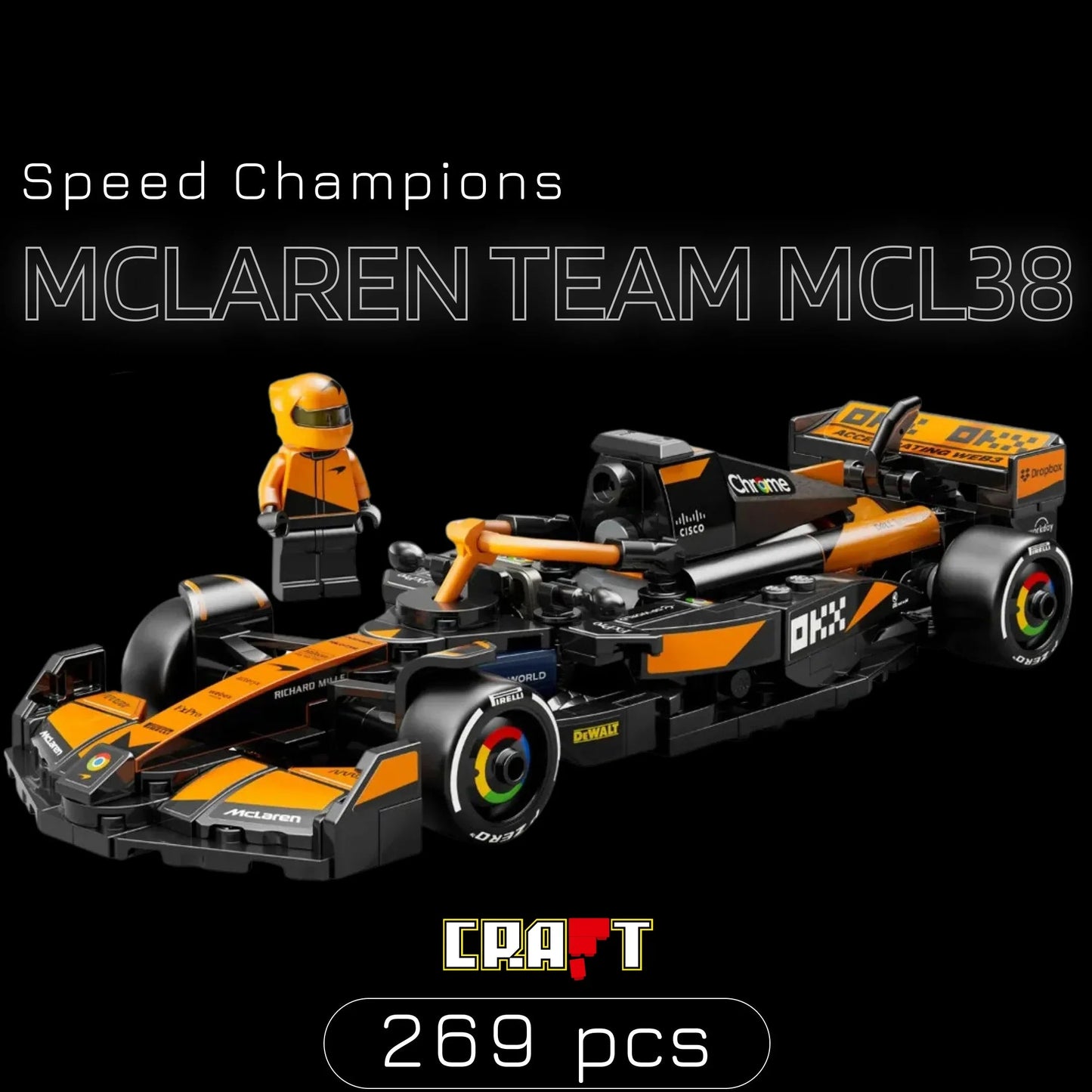 Speed Champions - McLaren Team MCL38 (269 pieces)